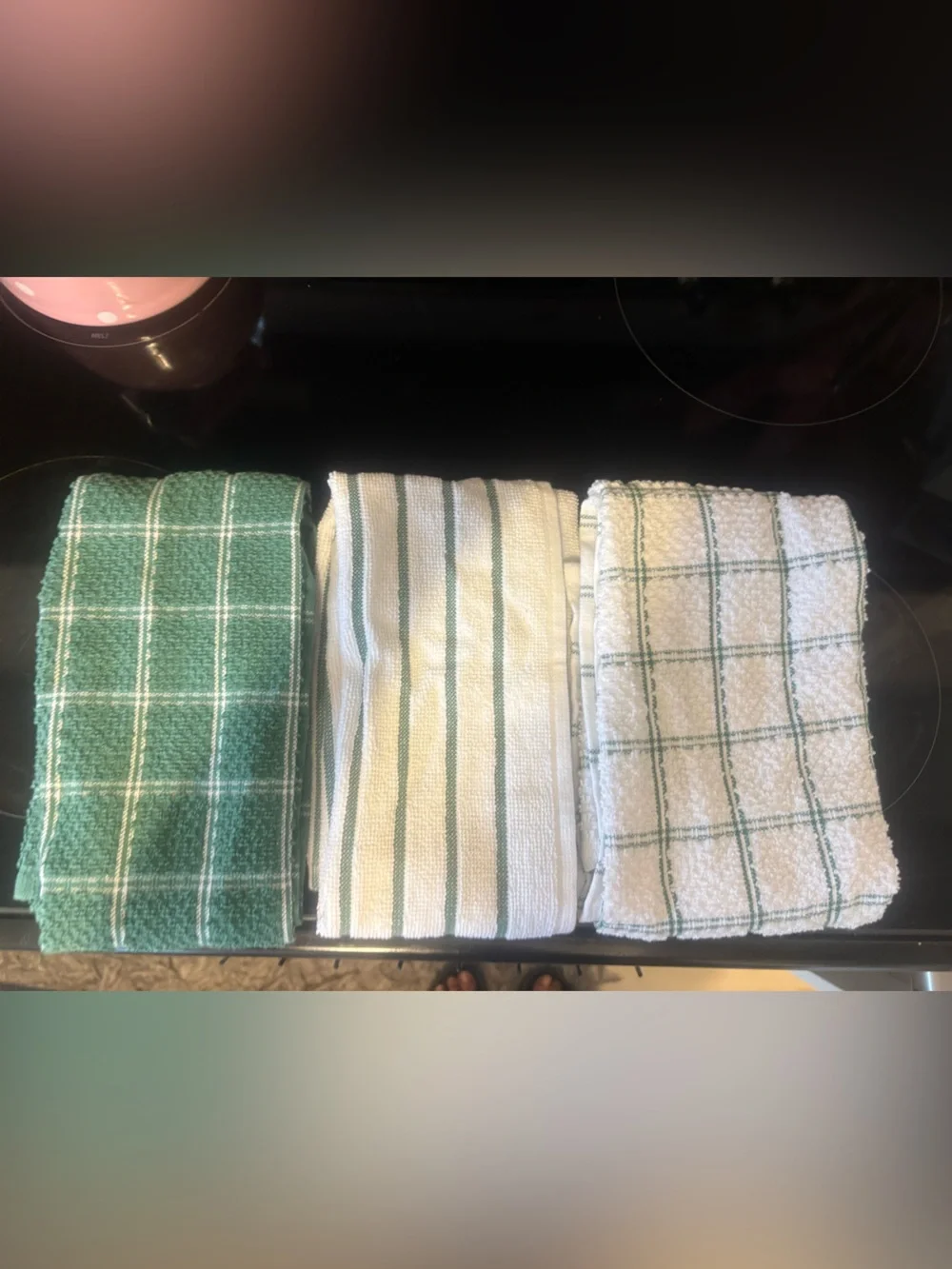 NWOT 2 Macrame Kitchen Towel Holders & 3 Hand Towels
